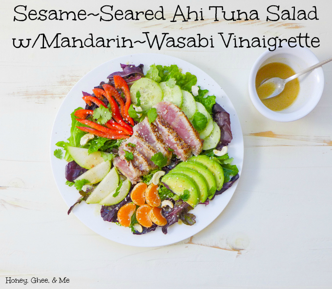 ahi tuna salad-wasabi mandarin