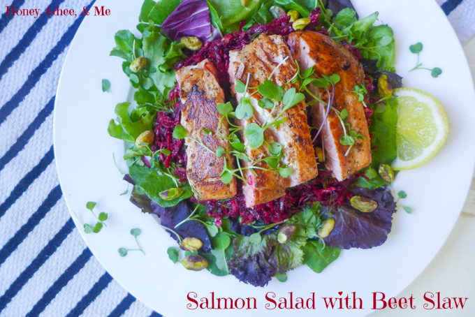 Salmon Salad & Beet Slaw
