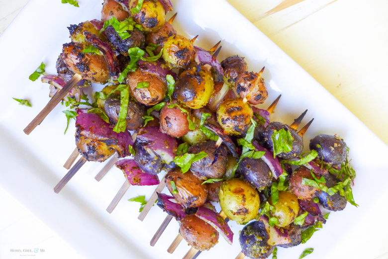 grilled apricots and potato skewers -31