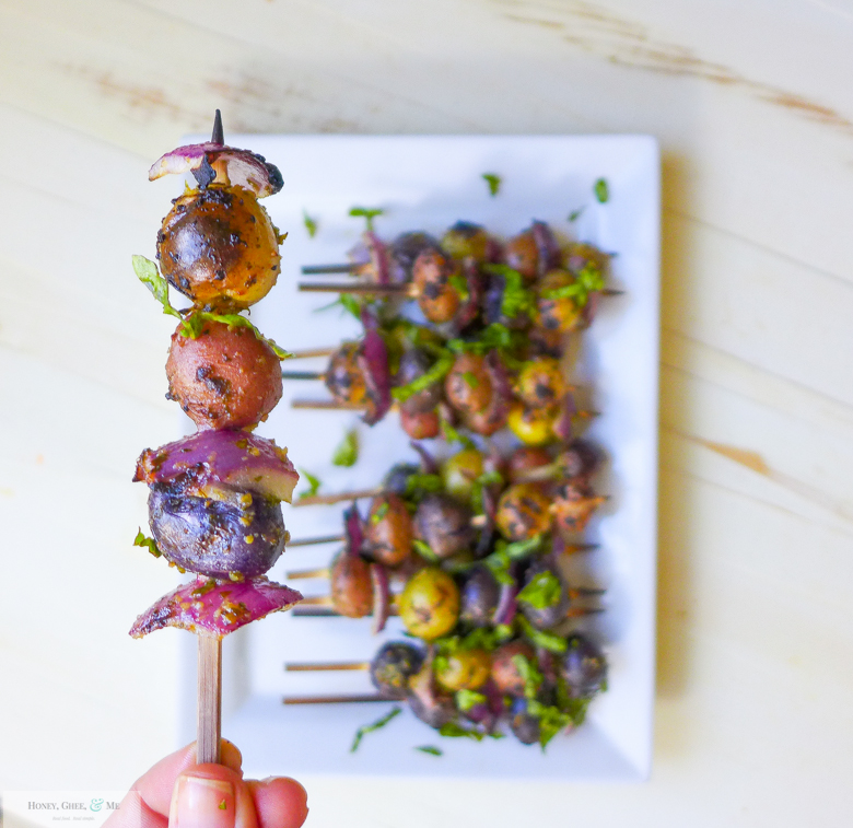 grilled apricots and potato skewers -35