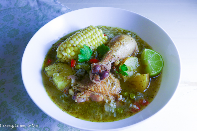 peruvian chicken rice soup aguadito-23