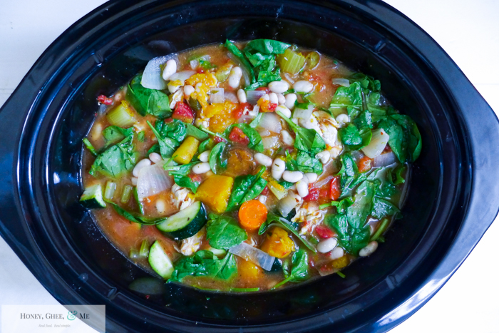 butternut squash chicken stew crrock pot bean-17