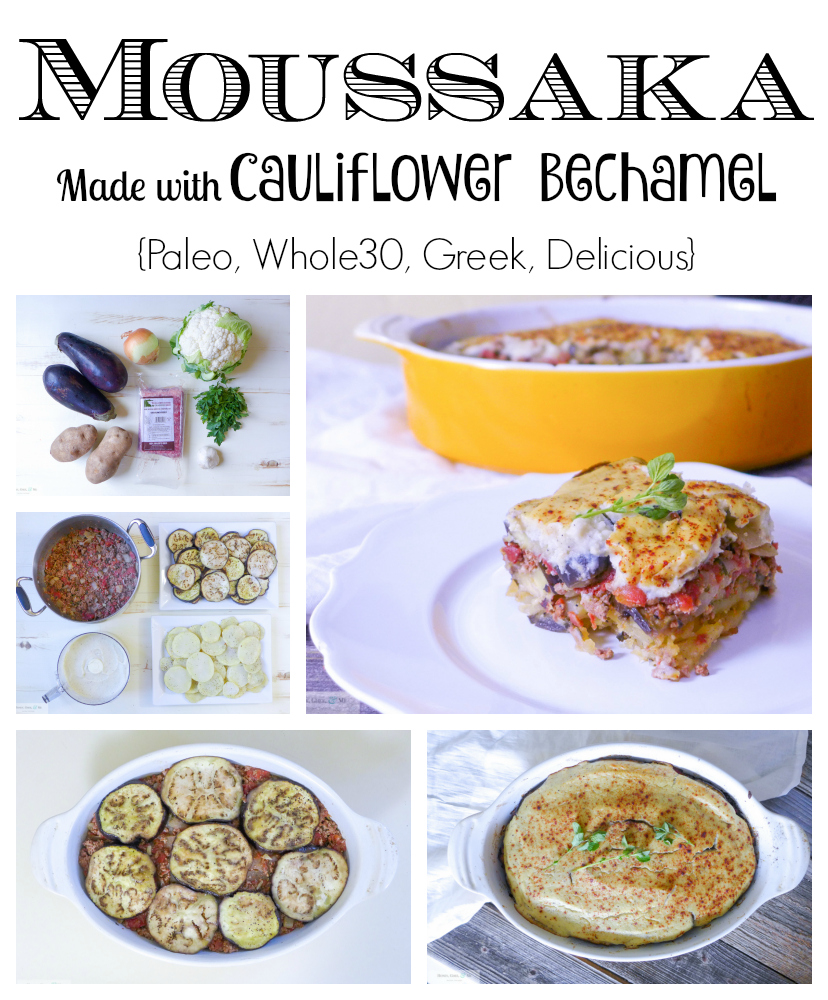Moussaka Made with Cauliflower Bechamel... But You'd Never Know It {Paleo, Whole30, & Delicious}